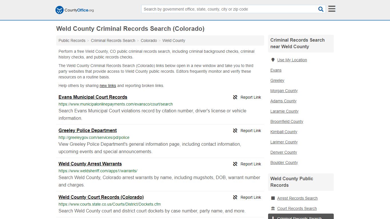 Criminal Records Search - Weld County, CO (Arrests, Jails & Most Wanted ...